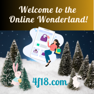 A blogger working in an online wonderland full of fur trees and winter animals.