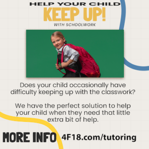 Help your child keep up! Tutoring opportunities at 4f18.com/tutoring